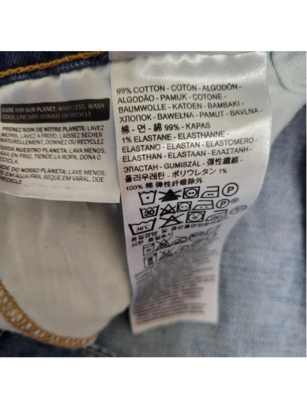 Levi's 511 Slim Straight Leg Blue Jeans Size 40/32 Men's Excellent Condition